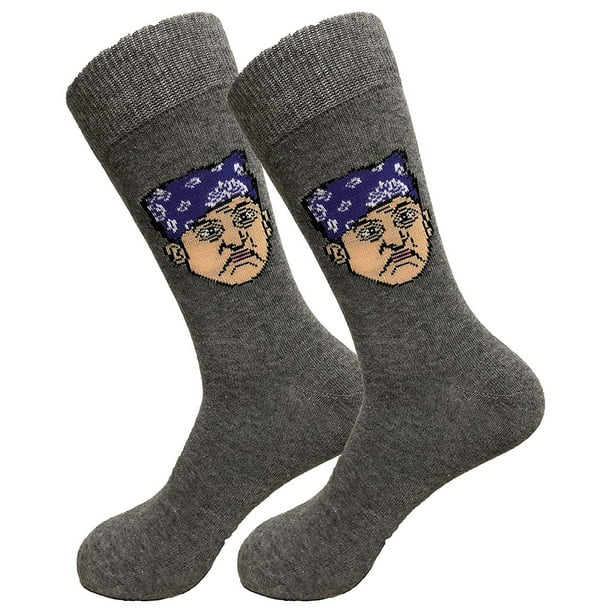 Premium Cotton Novelty Dress Socks for Men Kittens Grey